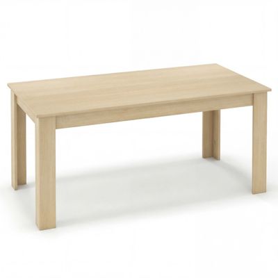63 Inch Rectangular Modern Dining Table with Engineered Wood Tabletop and Reinforced Wooden Legs