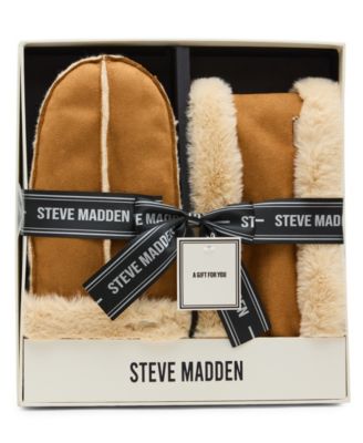 Women's Soft Tan Finish Headband and Mittens Set