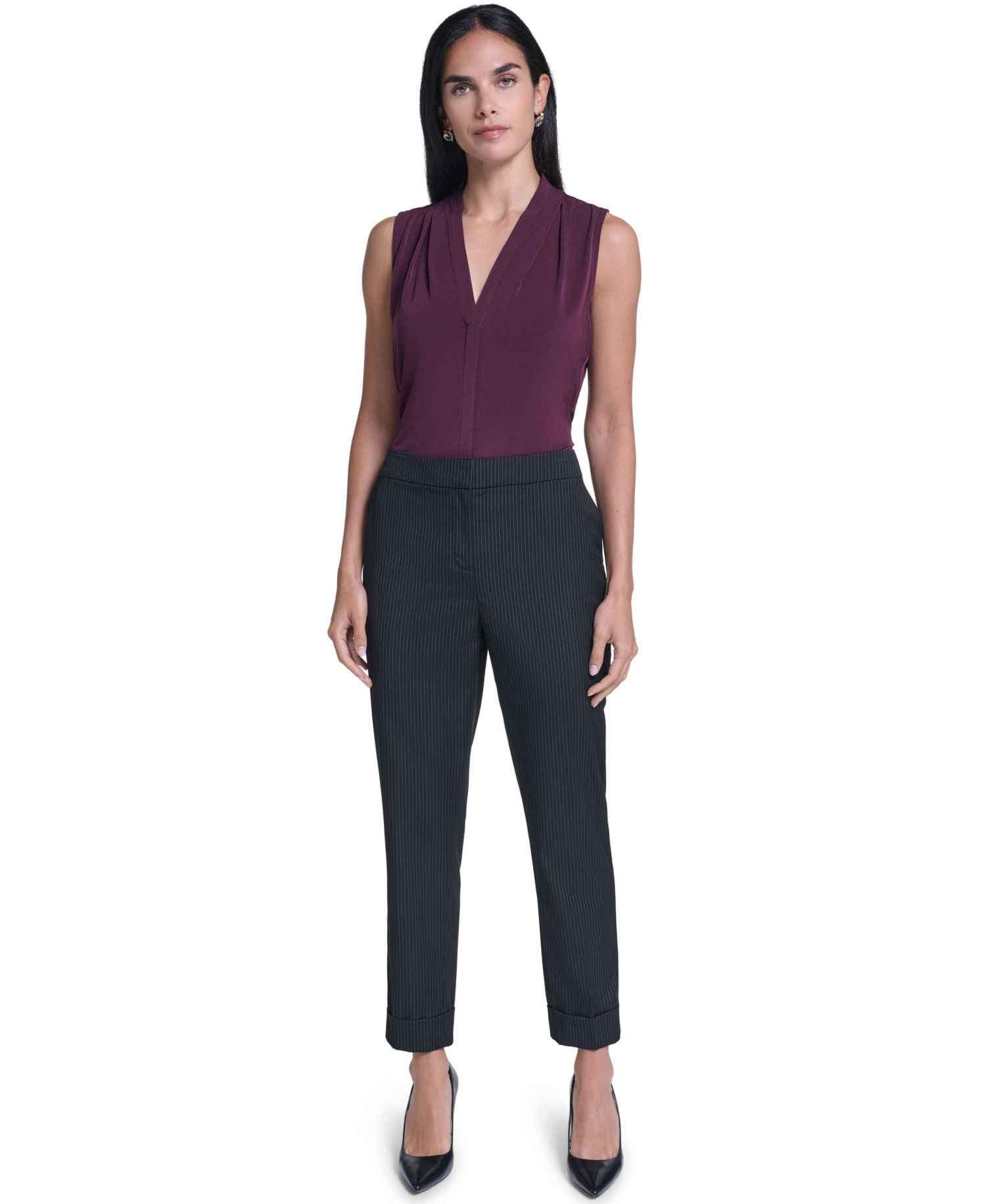Women's Rolled-Cuff Straight-Leg Pants