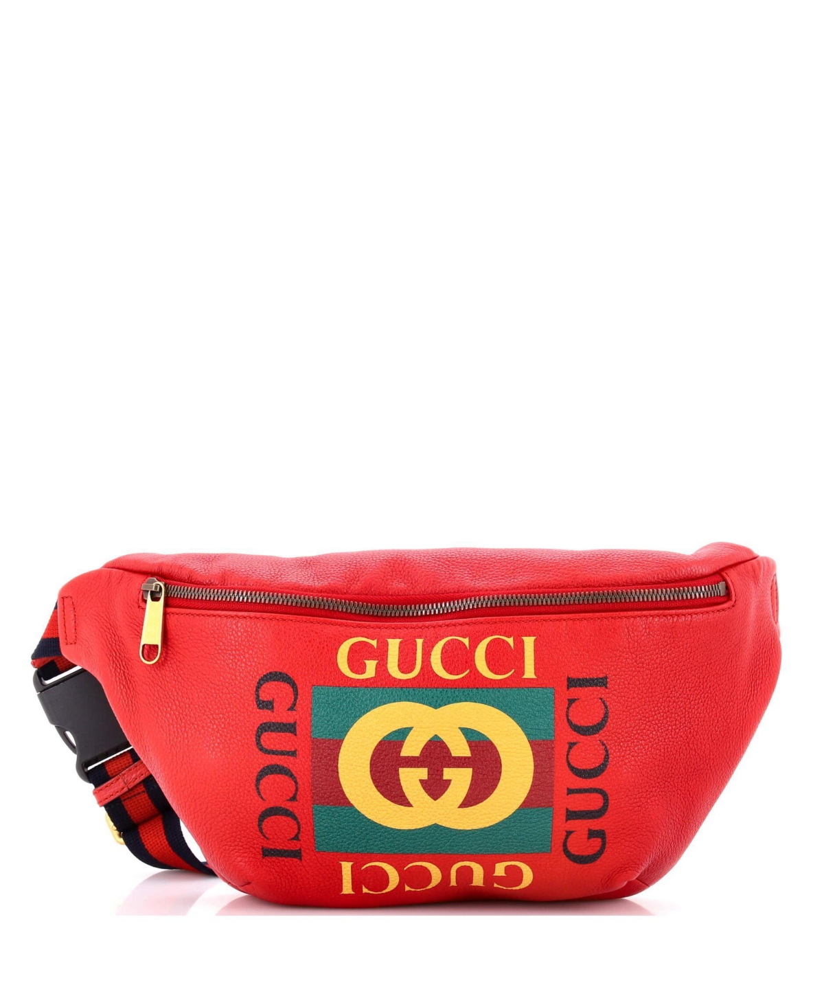 Pre-Owned Gucci Medium Logo Belt Bag Printed Leather