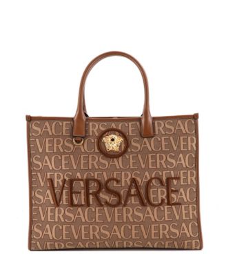 Large Allover Medusa Tote Printed Jacquard Canvas