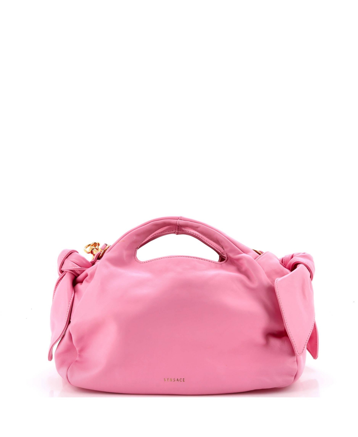 Pre-Owned Versace Medusa Head Chain Tote Leather