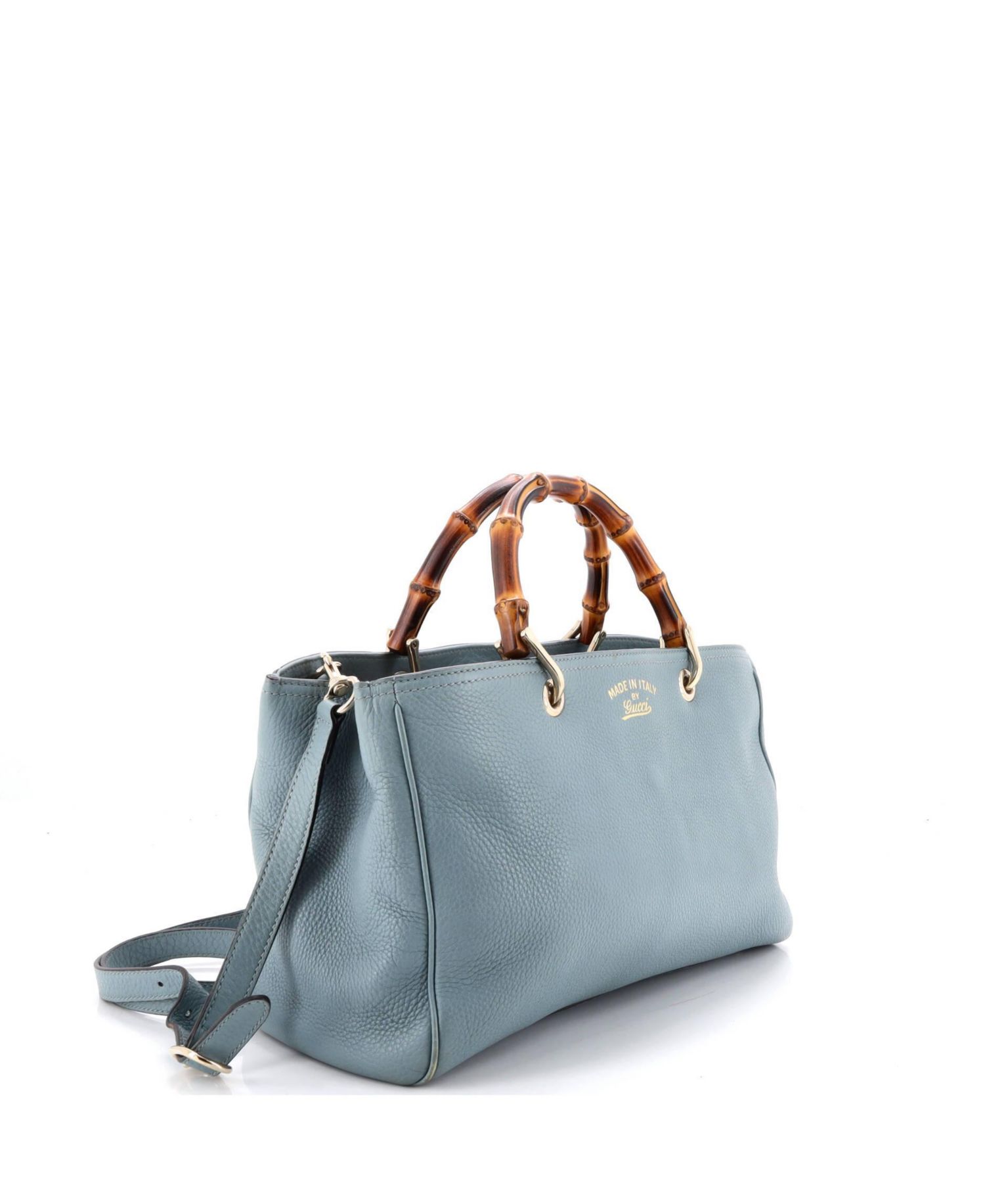 Medium Bamboo Shopper Tote Leather