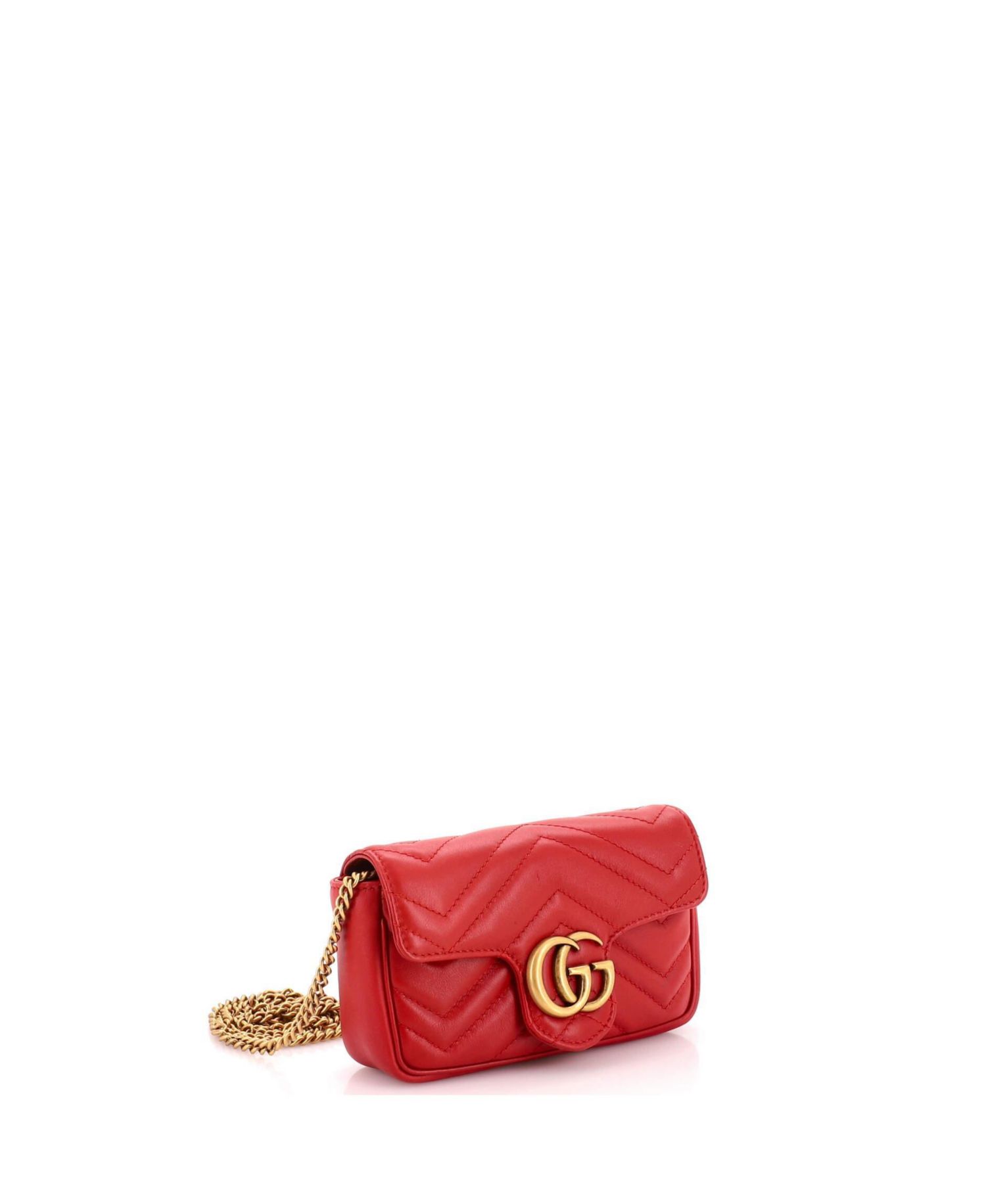 Super Mini GG Marmont Flap Bag Matelasse Leather