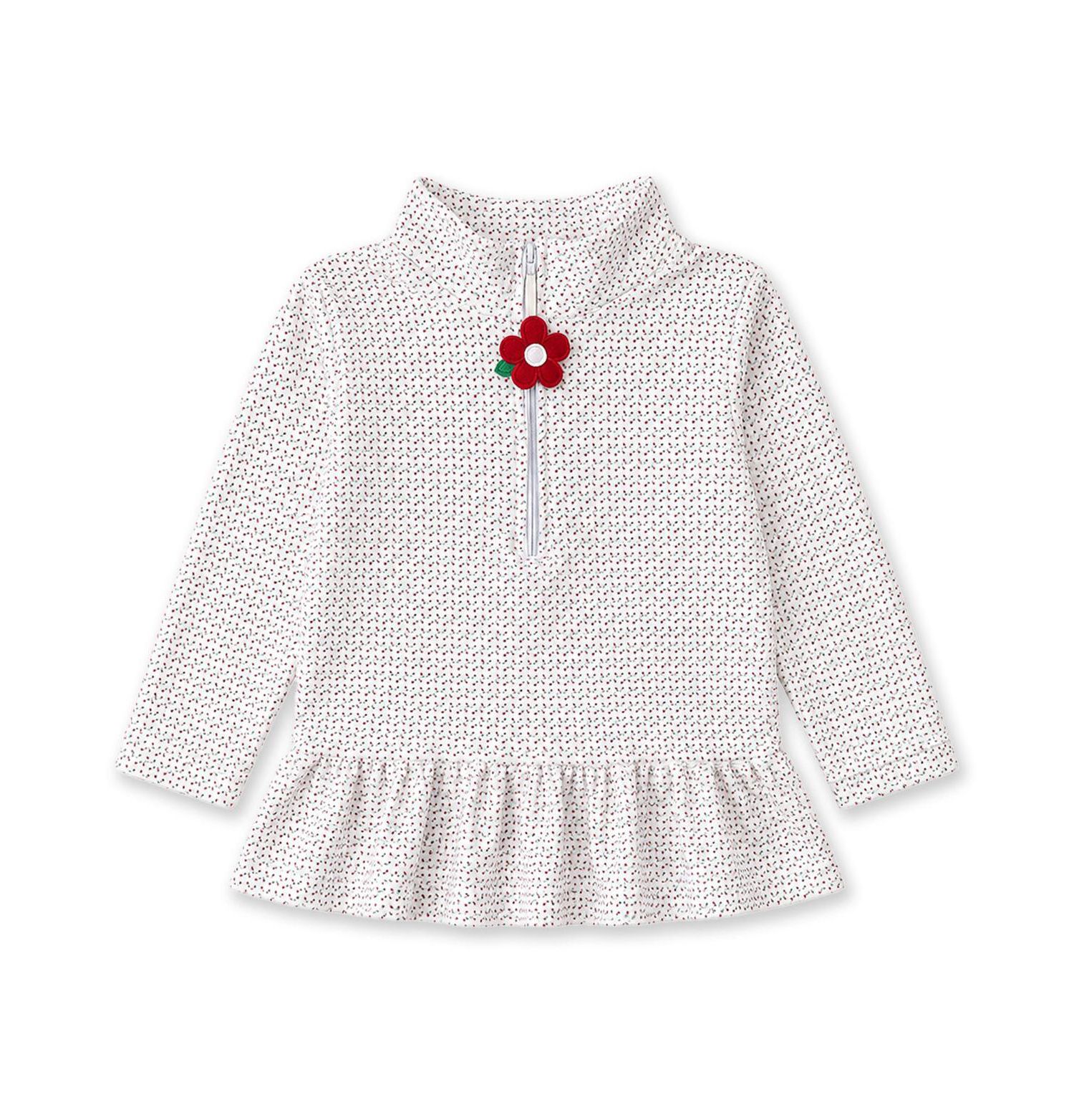 Girls' 4-16 Half-Zip Velour Tunic Sweatshirt