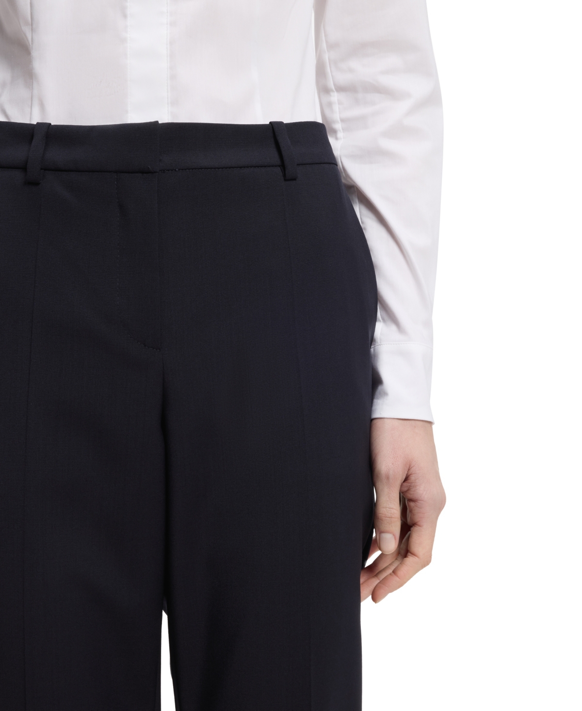Boss by Hugo Boss Women's Virgin Wool Regular-Fit High-Rise Pants
