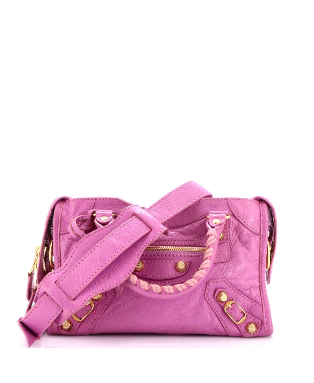 Pre-Owned Balenciaga Mini City Giant Studs Bag Leather