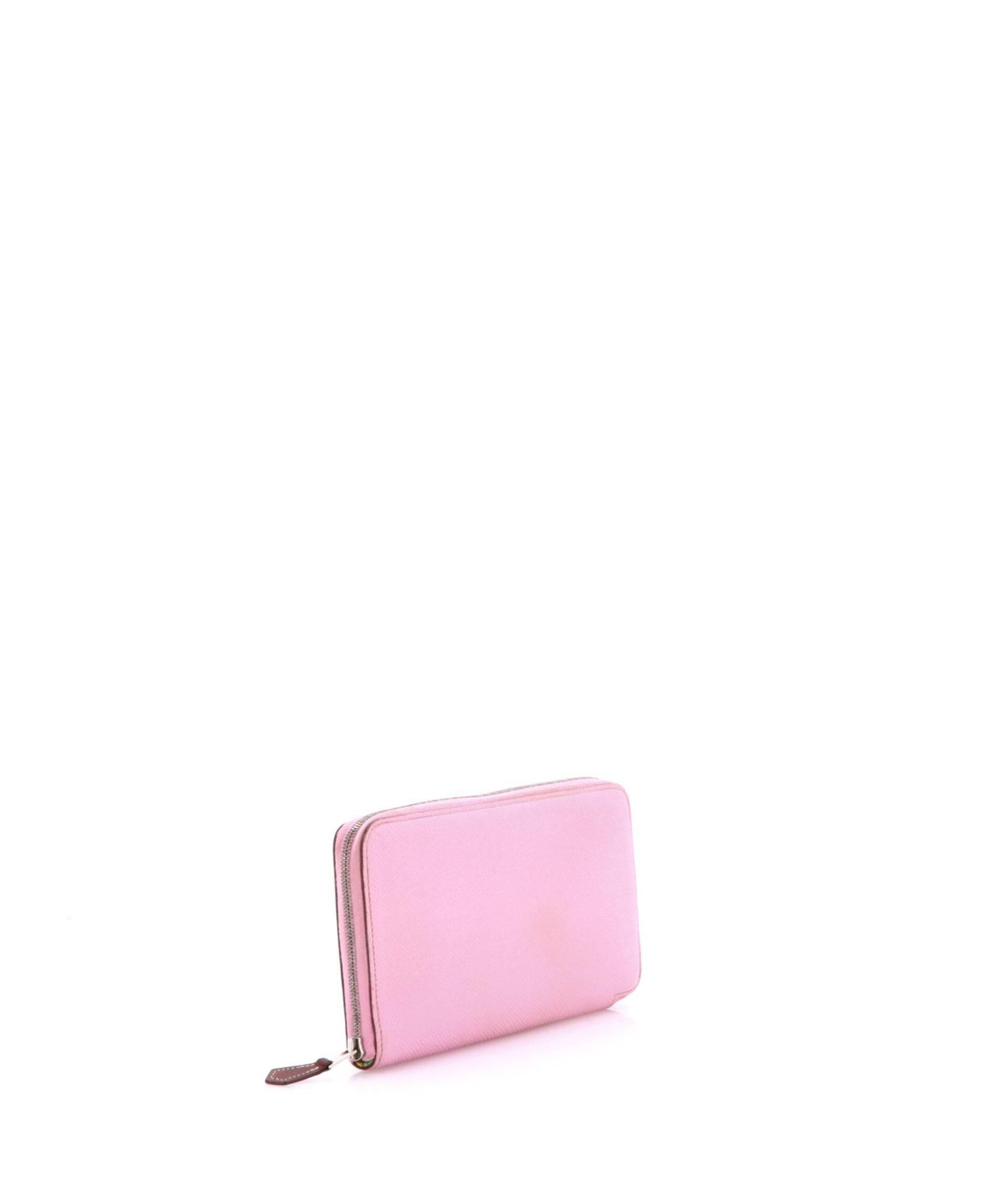 Pre-Owned Hermes Long Azap Zip Around Wallet Silk'in Epsom