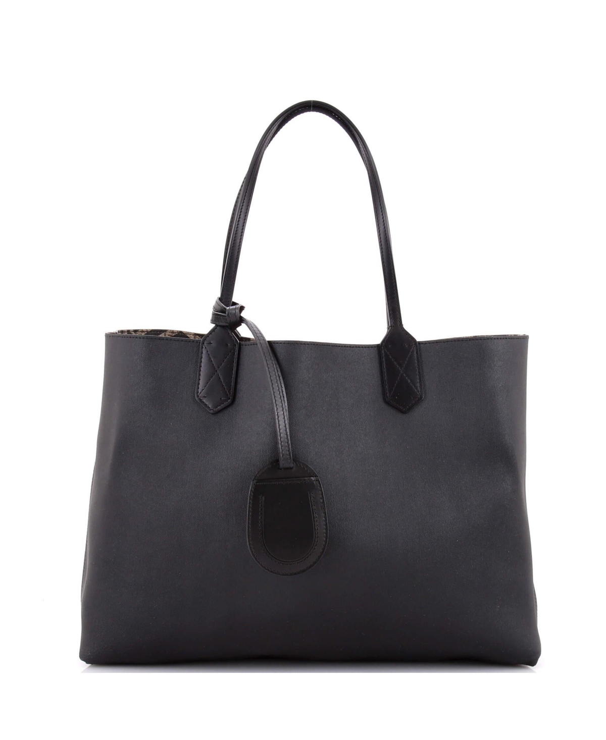 Pre-Owned Gucci Medium Reversible Tote Caleido Gg Print Leather - Black