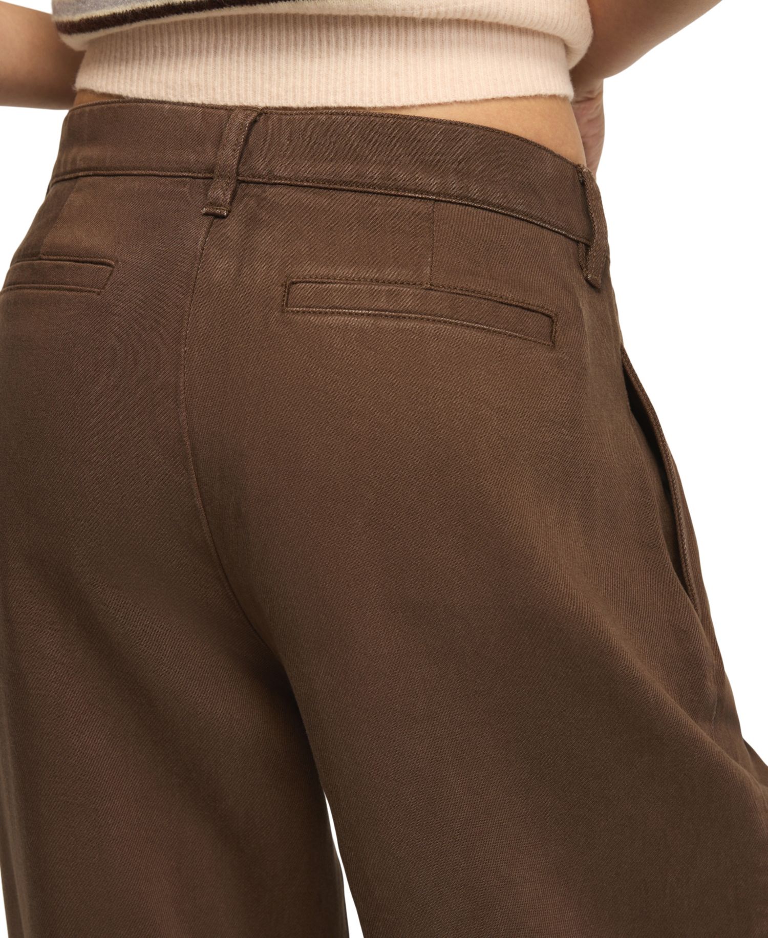 Women's Double Pleated Wide Leg Trouser
