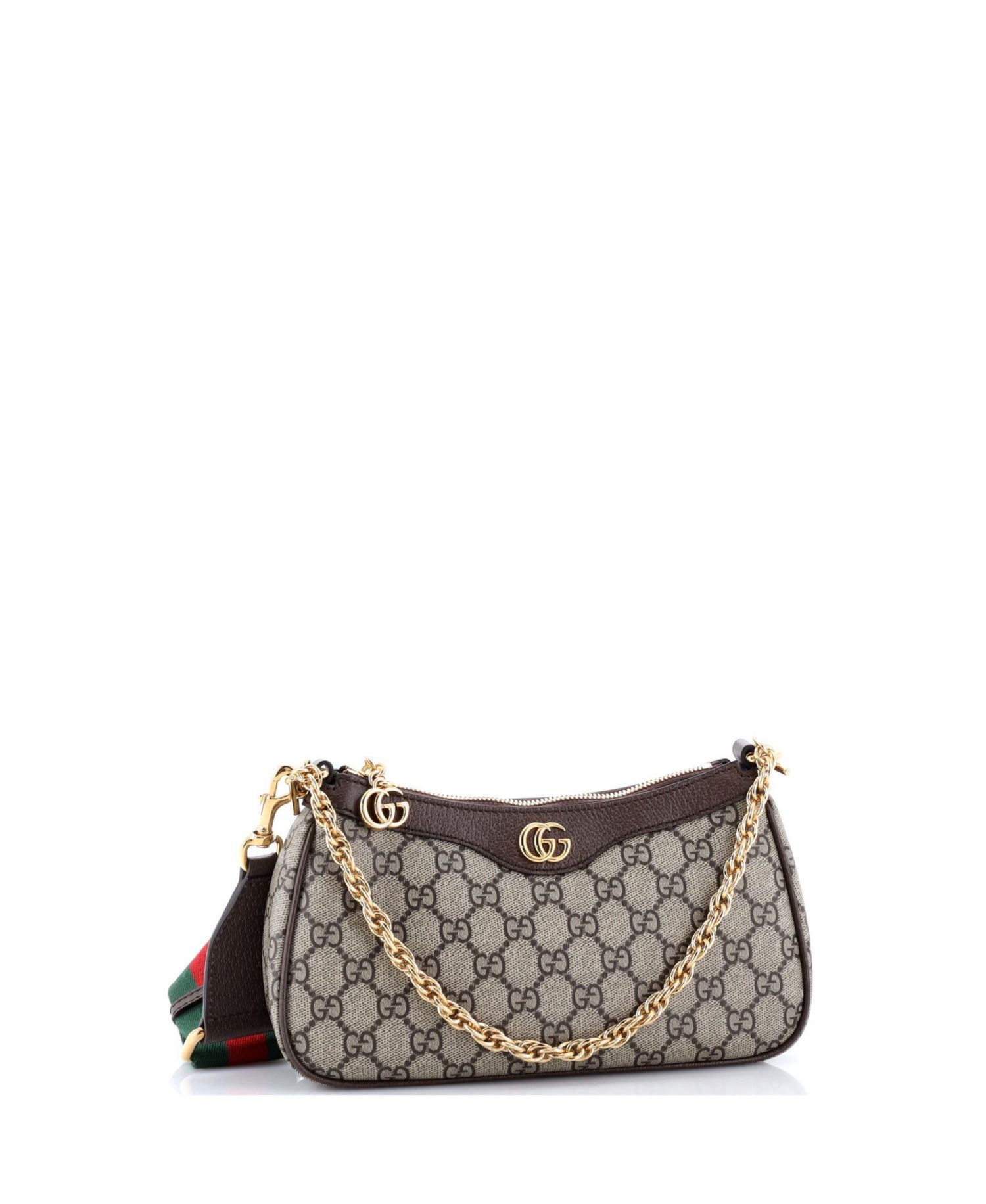 Small Ophidia Charm Shoulder Bag GG Coated Canvas