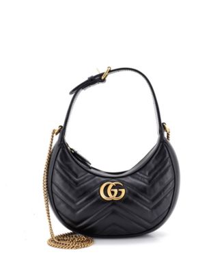 Mini GG Marmont Half Moon Hobo Matelasse Leather