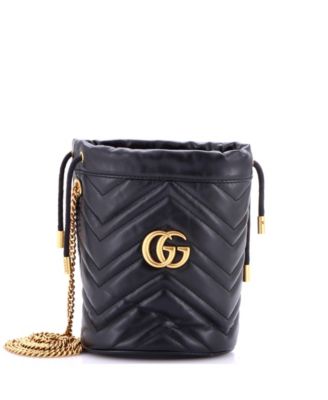Mini GG Marmont Bucket Bag Matelasse Leather