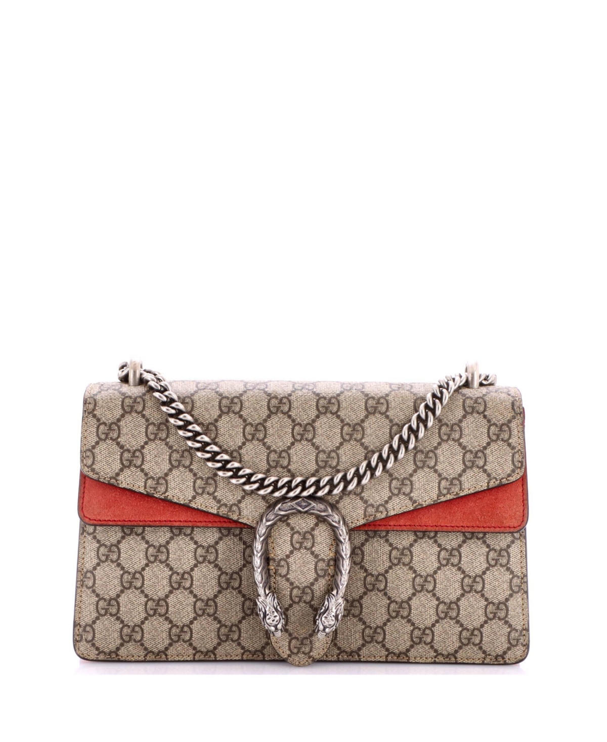 Pre-Owned Gucci Small Dionysus Bag Gg Coated Canvas - Brown