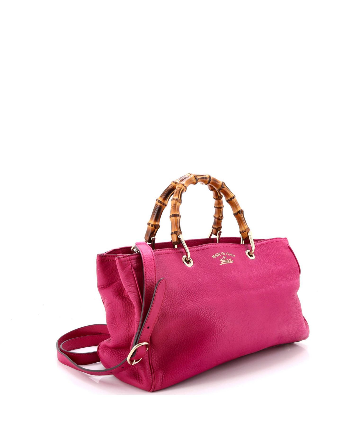 Medium Bamboo Shopper Tote Leather