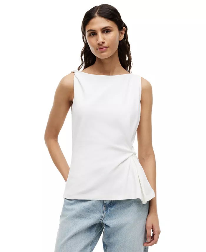 Women's Interlock Knot Sleeveless Cotton Top