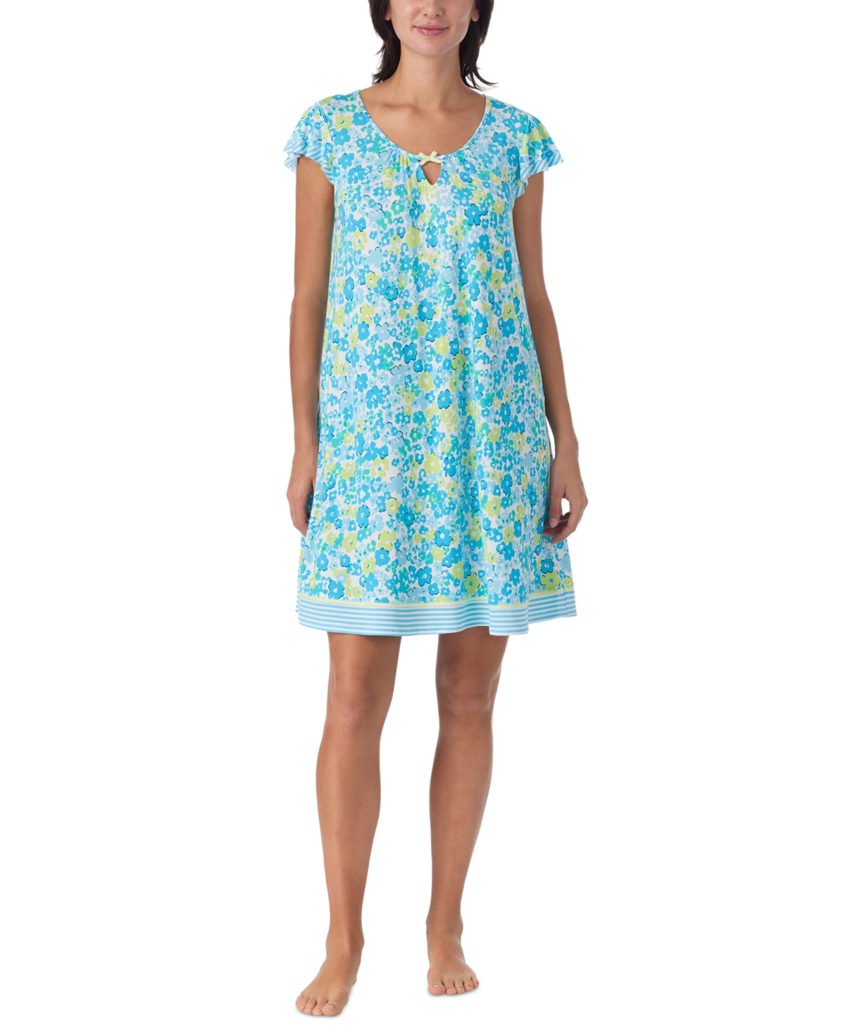 Ellen Tracy Women's Short-Sleeve Chemise Jersey Sleep Dress