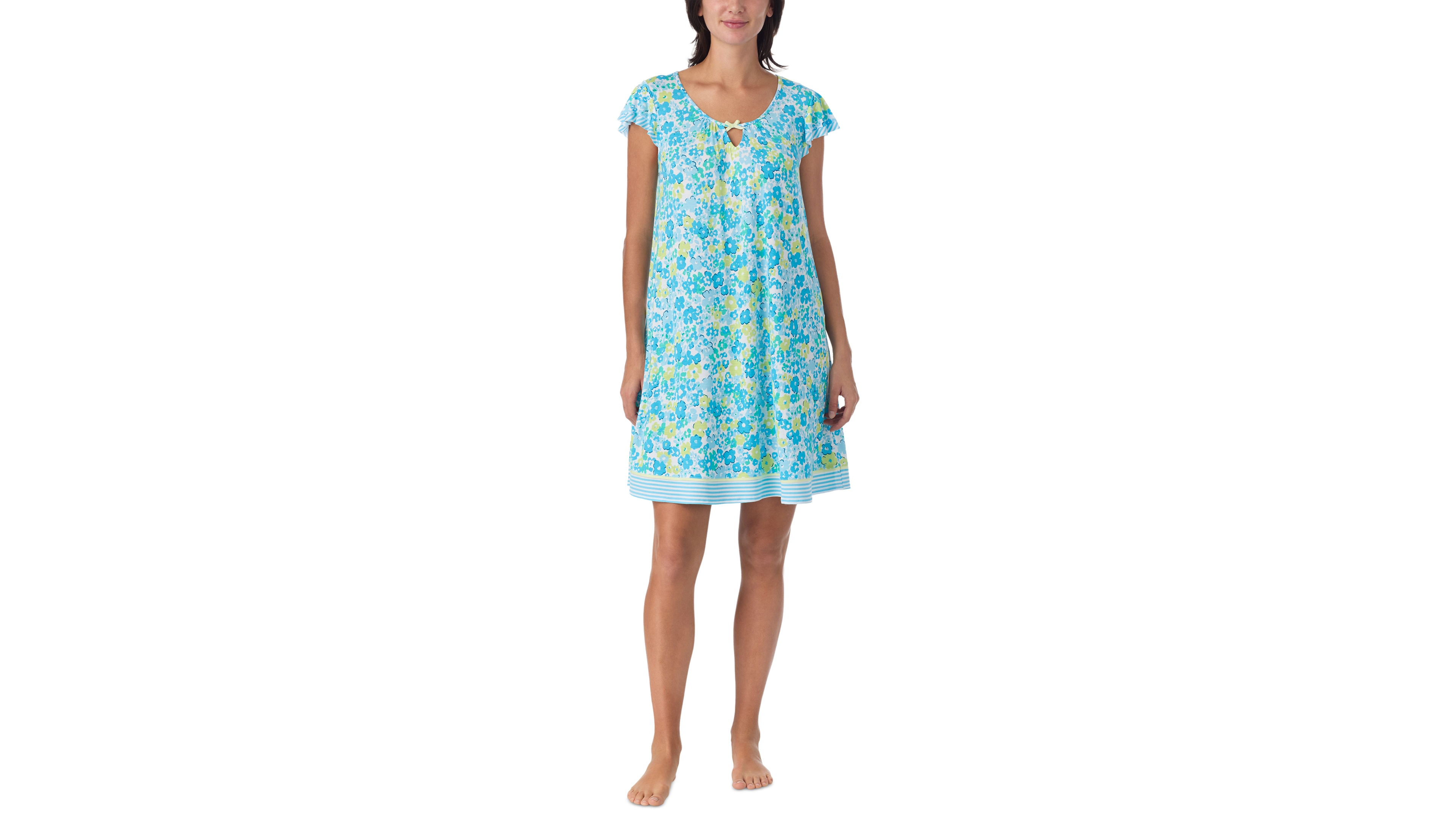 Ellen Tracy Women's Short-Sleeve Chemise Jersey Sleep Dress