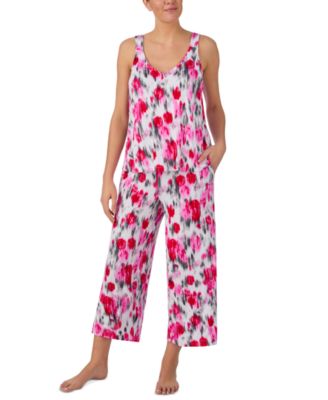 Women's Sleepwear Sleeveless Tank Top and Crop Pants, 2-Piece Set