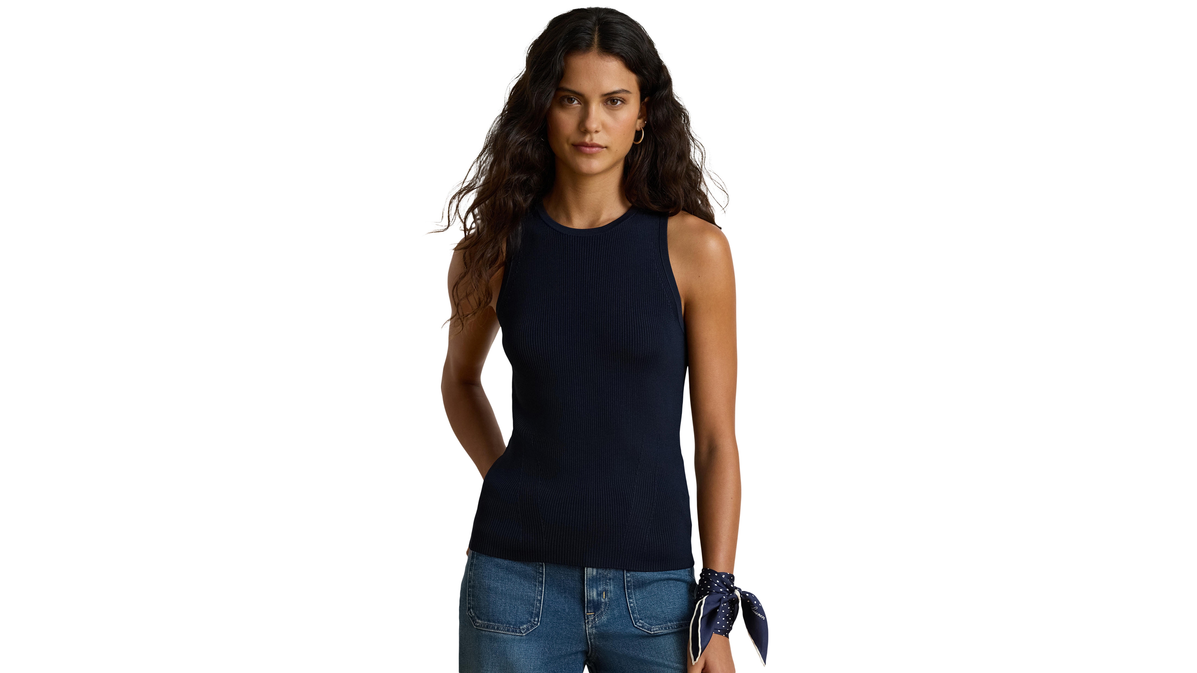 Lauren Ralph Women's Rib-Knit Crewneck Sweater