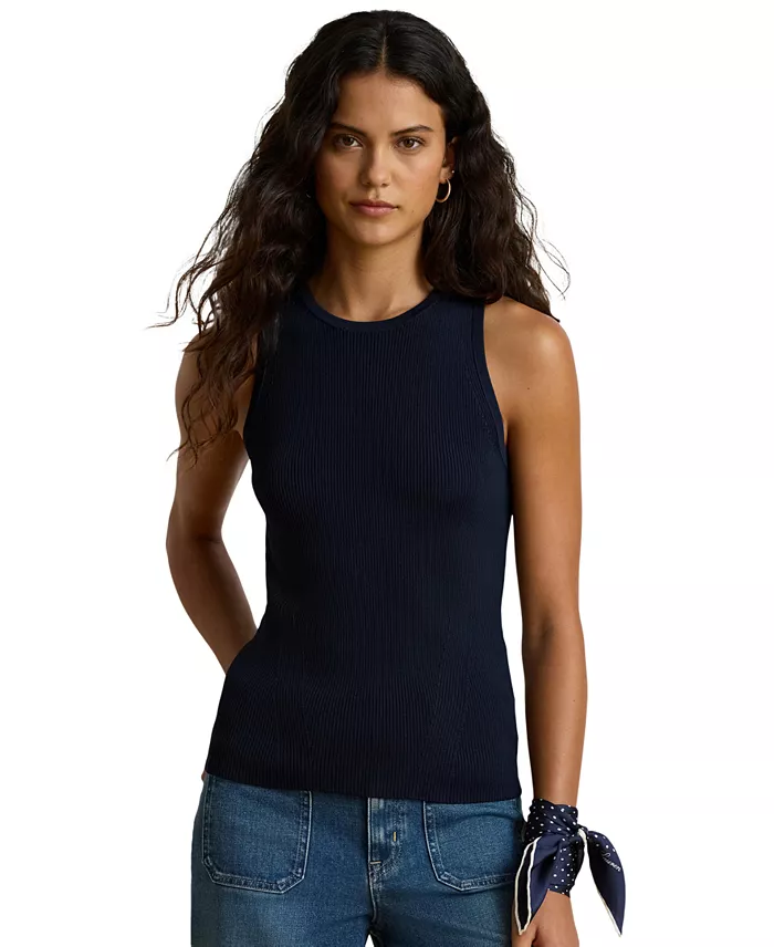 Women's Rib-Knit Crewneck Sweater - thumbnail 2