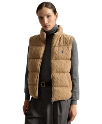 Women's Carly Cable-Knit Wool-Cashmere Sleeveless Vest