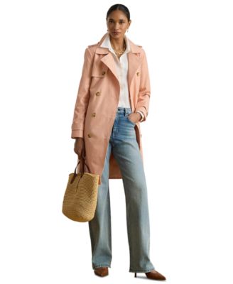 Women's Double-Breasted Belted Trench Coat, Created for Macy's