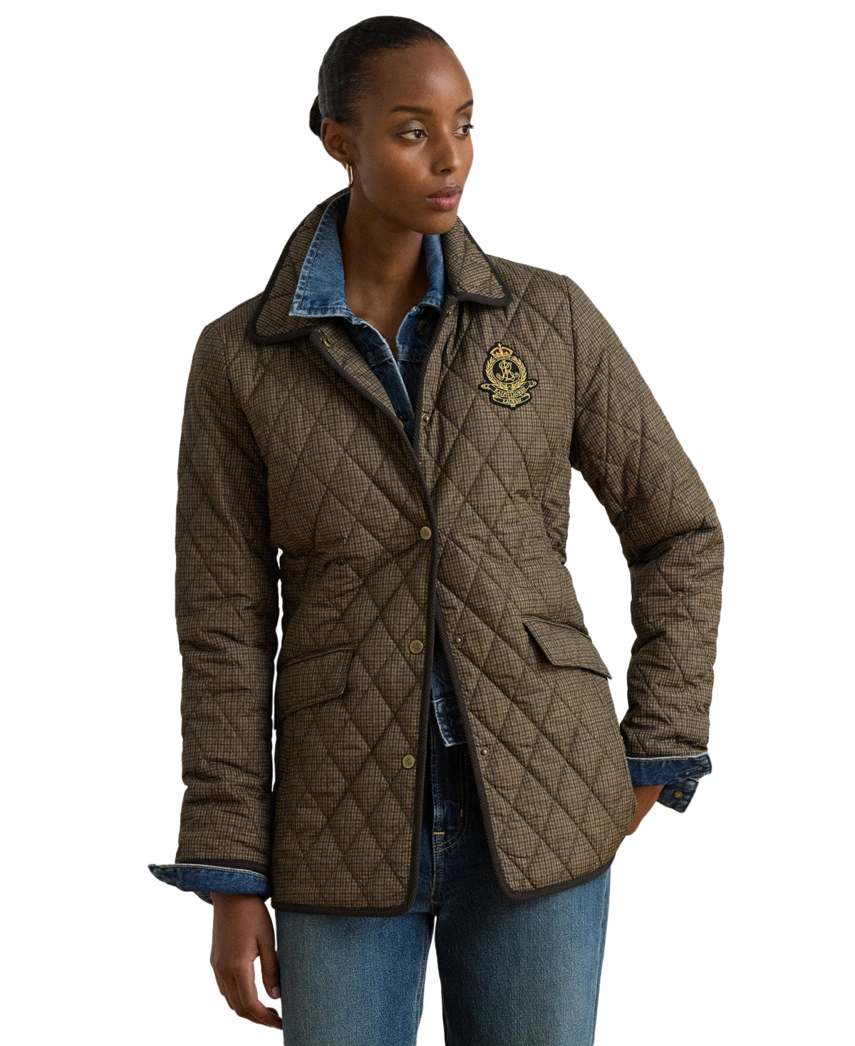 Lauren Ralph Womens Crest Quilt