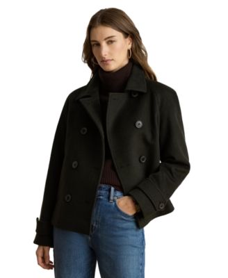 Women's Short Double Breasted Wool Coat