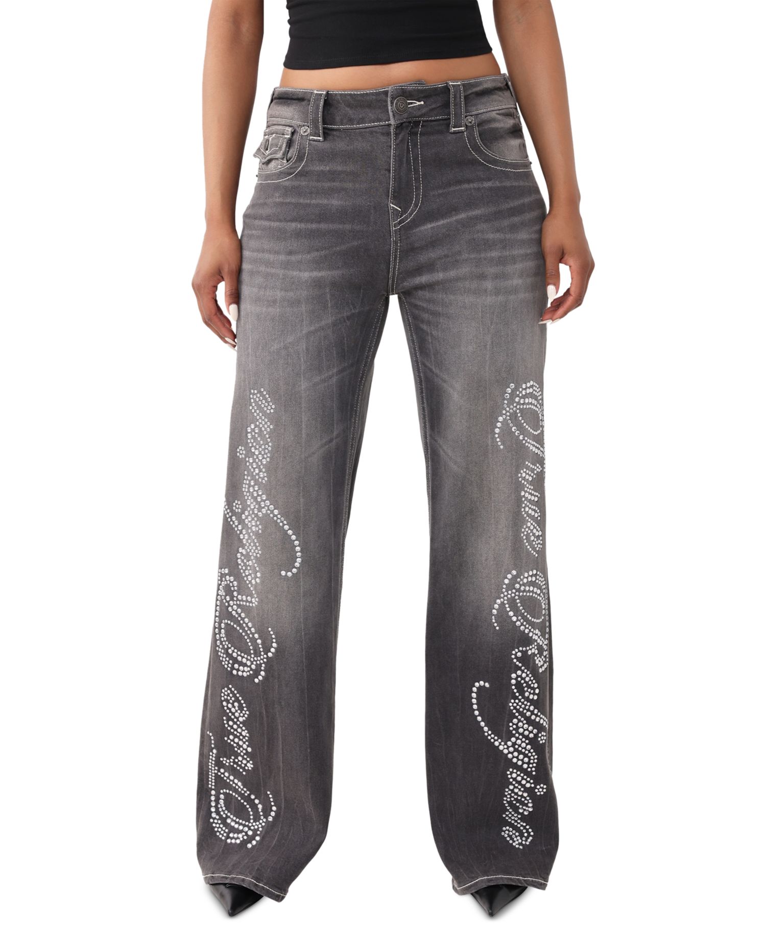 Women's Bobbi Mid-Rise Baggy Flap Jeans