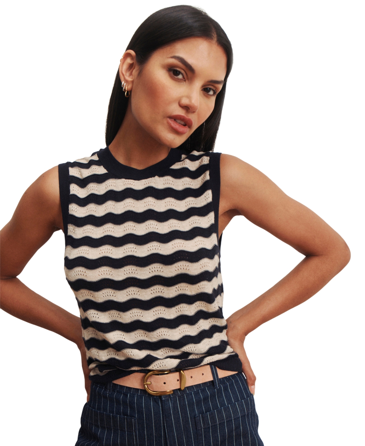 Sanctuary Women's Everyday Chevron Sleeveless Sweater Tank