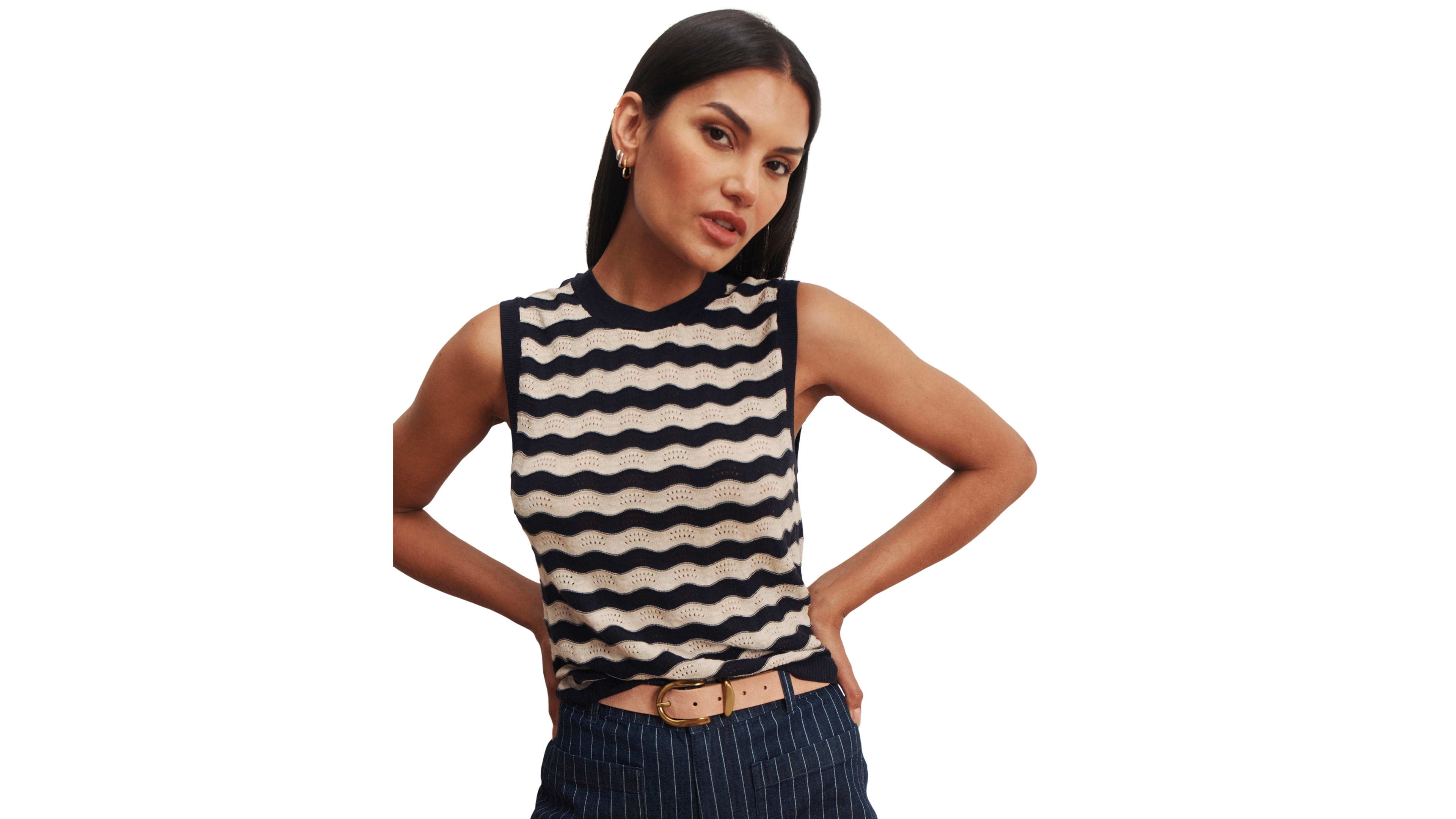 Sanctuary Women's Everyday Chevron Sleeveless Sweater Tank