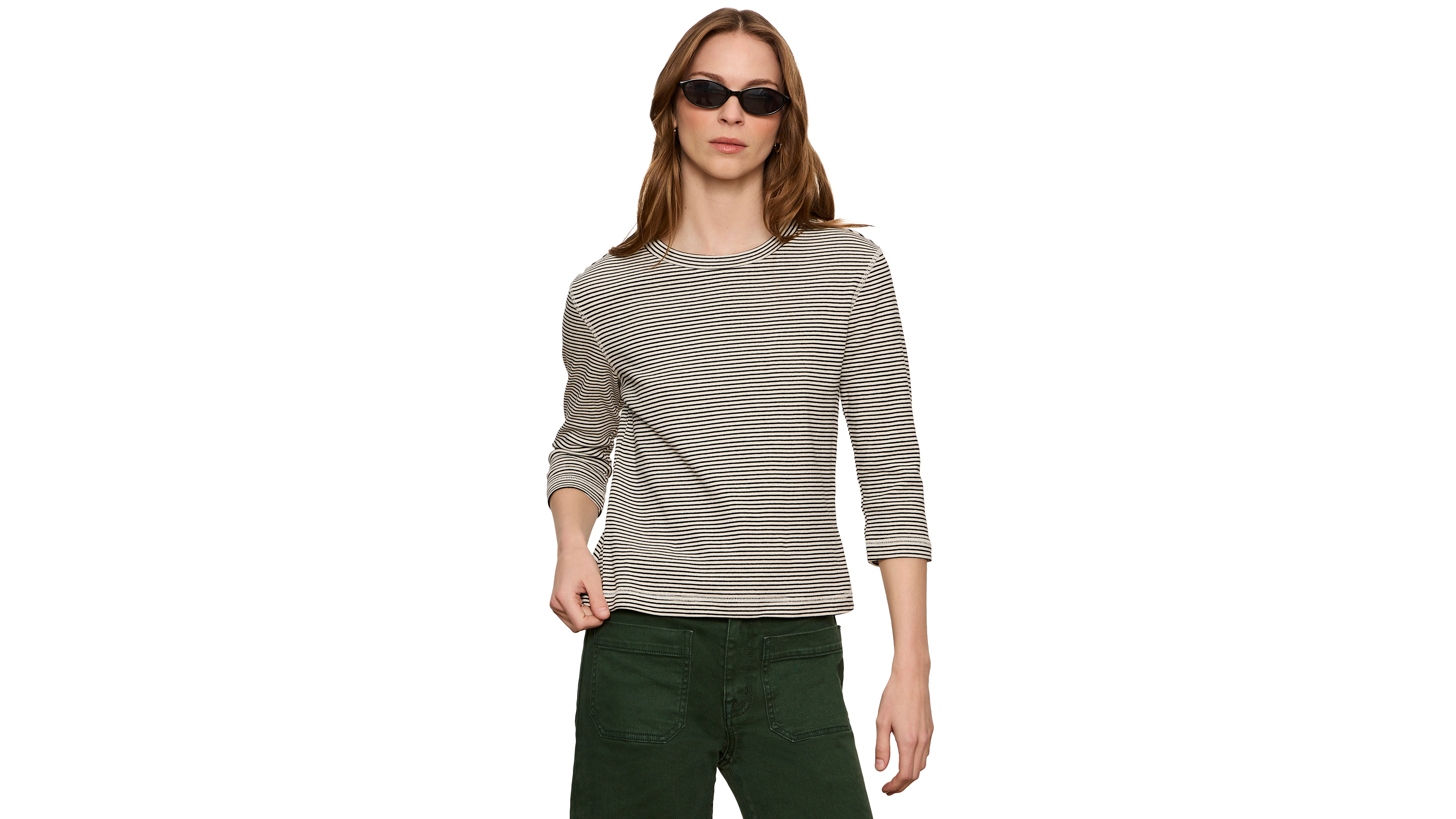 Sanctuary Women's 3/4-Length Sleeve Crewneck T-Shirt