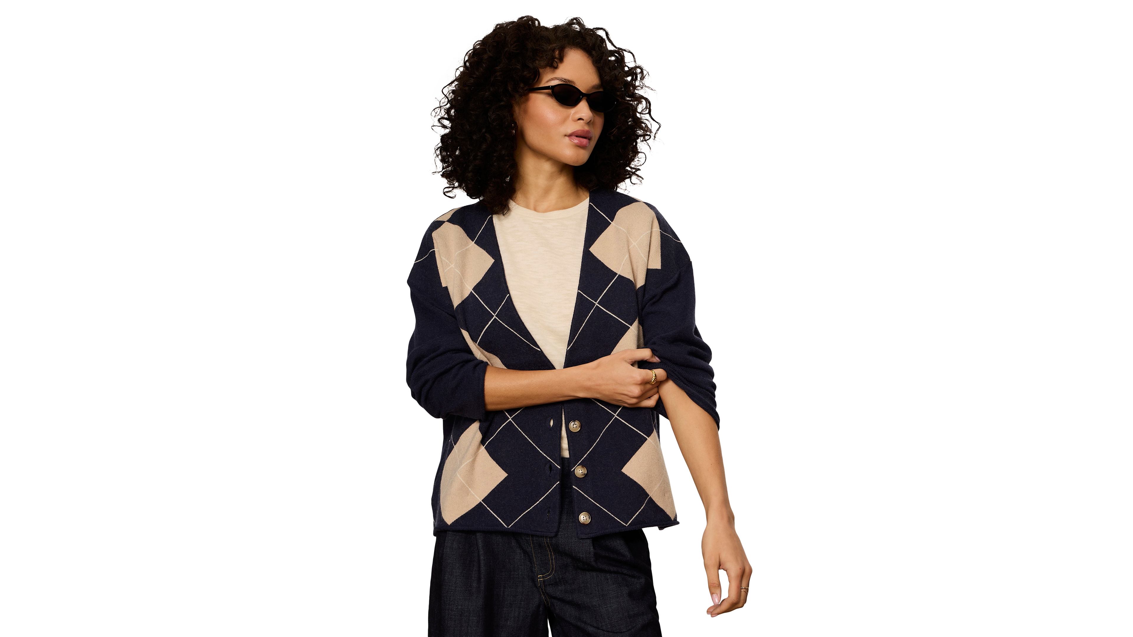 Sanctuary Women's Arden Long-Sleeve V-Neck Sweater