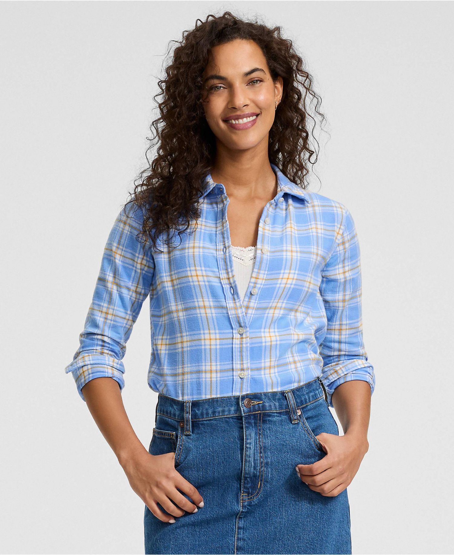 Women's Flannel Boyfriend Long Sleeve Shirt