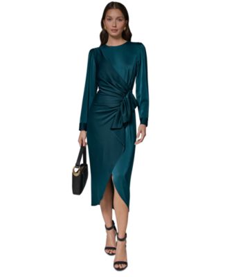 Women's Ruched Midi Dress