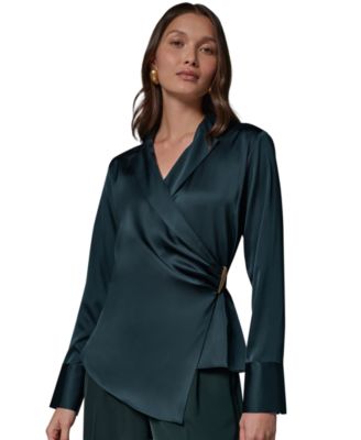 Women's V-Neck Long-Sleeve Blouse