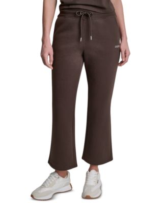 Women's Metallic Bubble Mid-Rise Crop Flare Pants