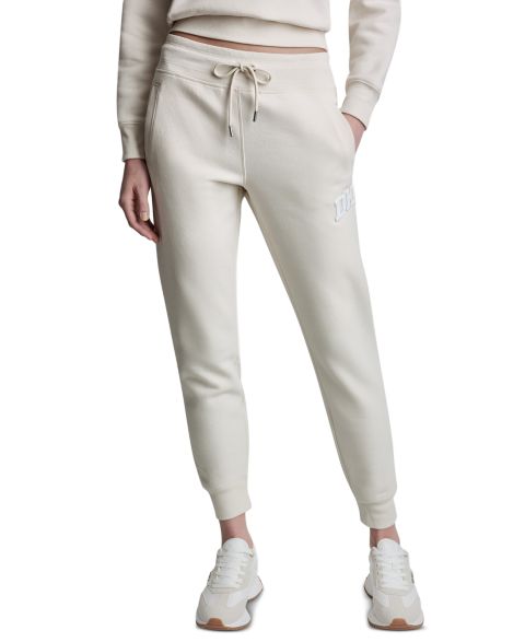 Женские брюки DKNY Sport Varsity Logo Jogger, цвет: Сливочный