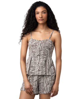 Women's Zebra Print Tank Top