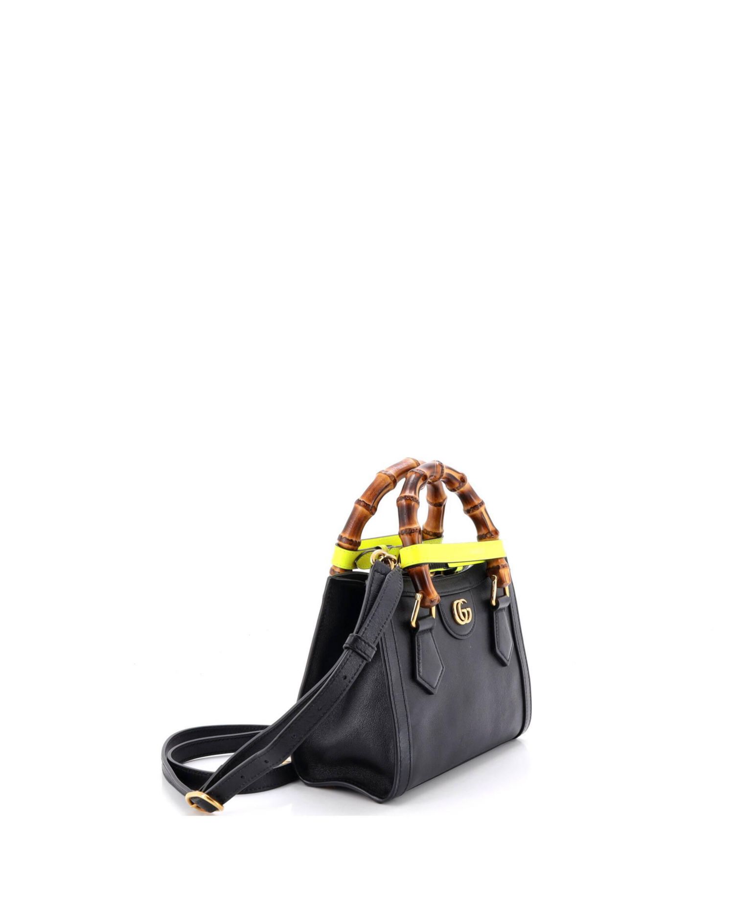 Mini Diana NM Bamboo Handle Tote Leather