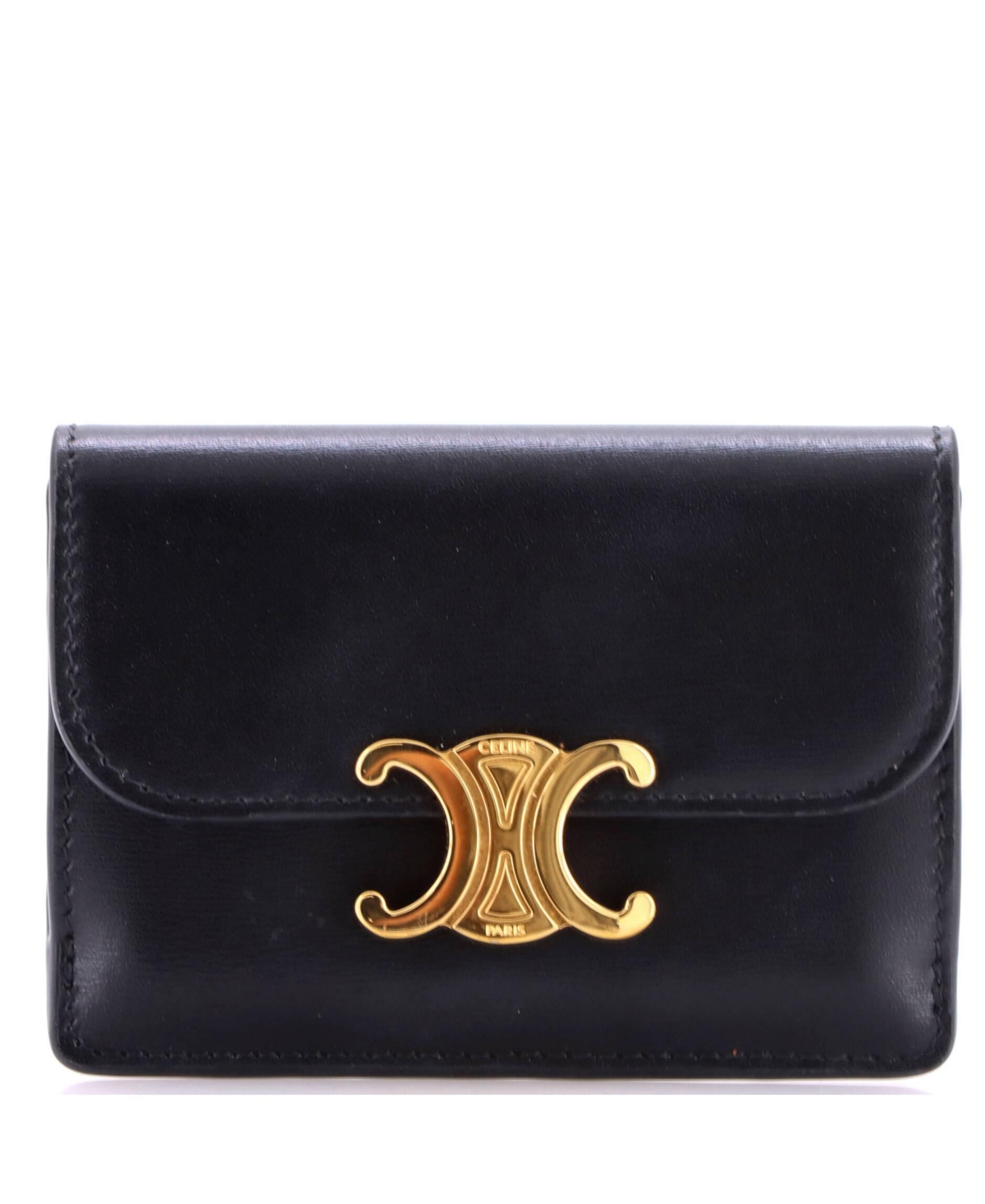 Pre-Owned Celine Triomphe Card Case Leather