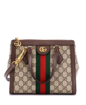 Small Ophidia Top Handle Tote GG Coated Canvas