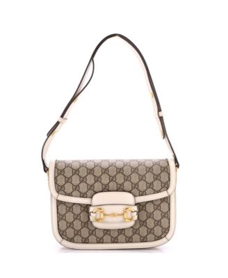 Small Horsebit 1955 Shoulder Bag GG Coated Canvas with Leather