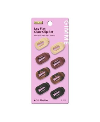 Lay Flat Claw Clip Set Non-Slip, Sleek Accessory Pack Perfect for Fine Hair Comfortable, All-Day Hold with Firm Grip 8 Pack