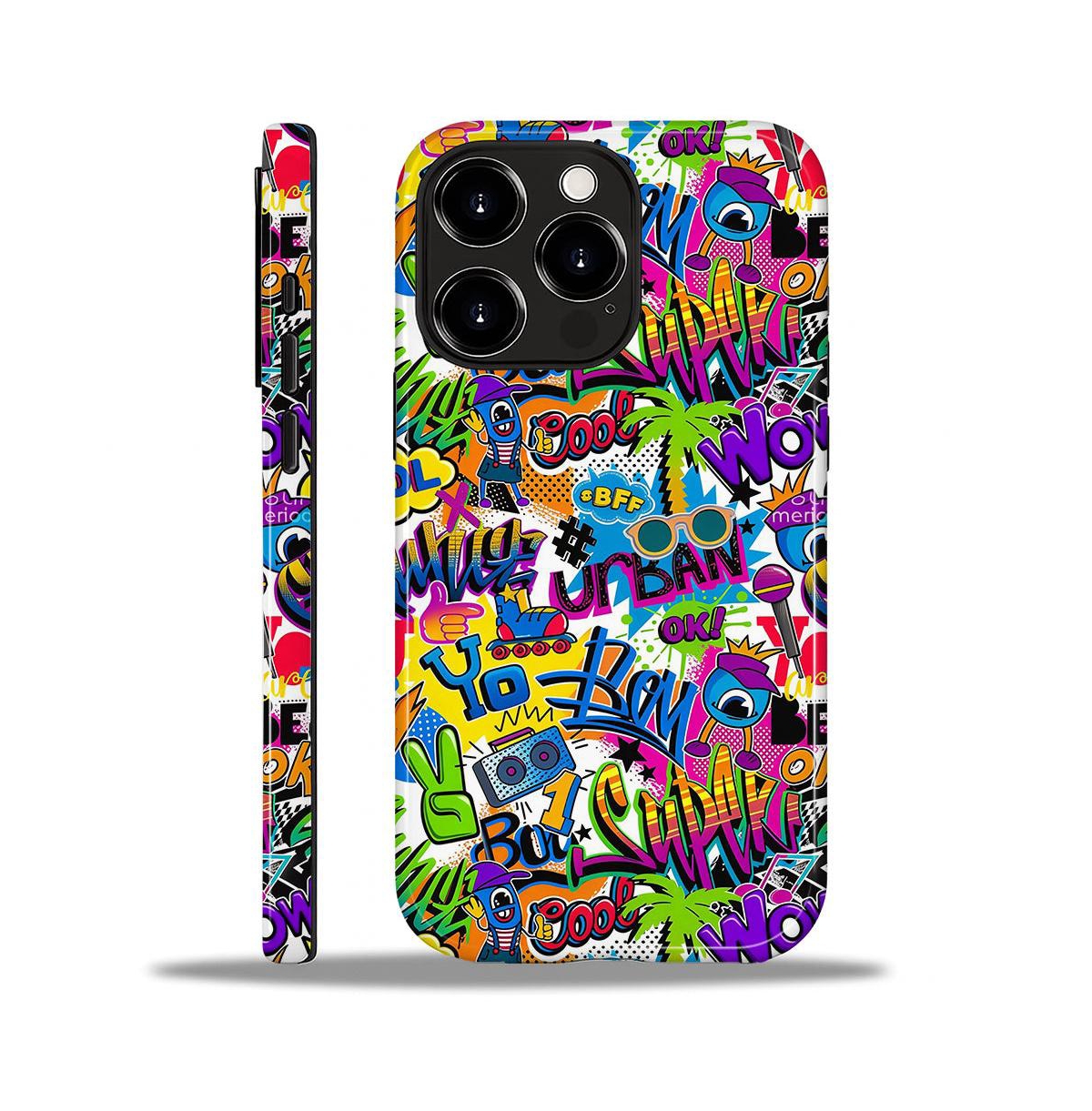 Lisen Phone Case Compatible with Apple iPhone, 2-Layer Durable, Cute Pop Riot - Cute pop riot for iphone 15 pro