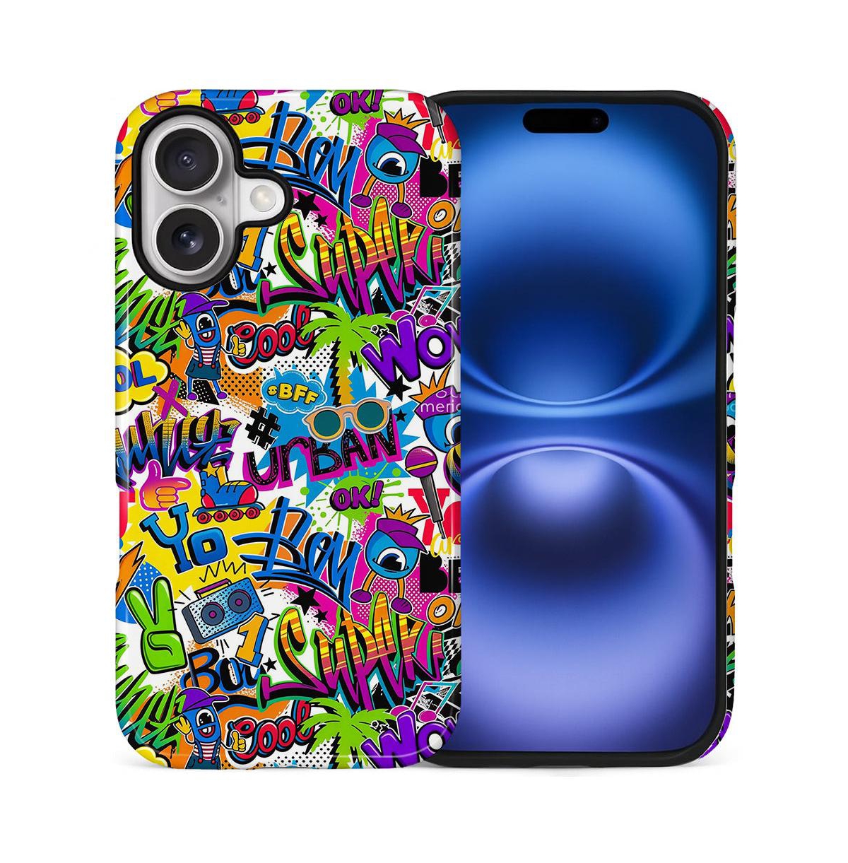 Lisen Phone Case Compatible with Apple iPhone, 2-Layer Durable, Cute Pop Riot - Cute pop riot for iphone 16 plus