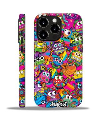 Phone Case Compatible with Apple iPhone, 2-Layer Durable, Monster Party