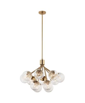 Silvarious 30"W Champagne Bronze 12-Light Chandelier