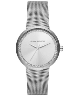 Armani Exchange - Women's Liv Stainless Steel Mesh Bracelet Watch 38mm AX4501